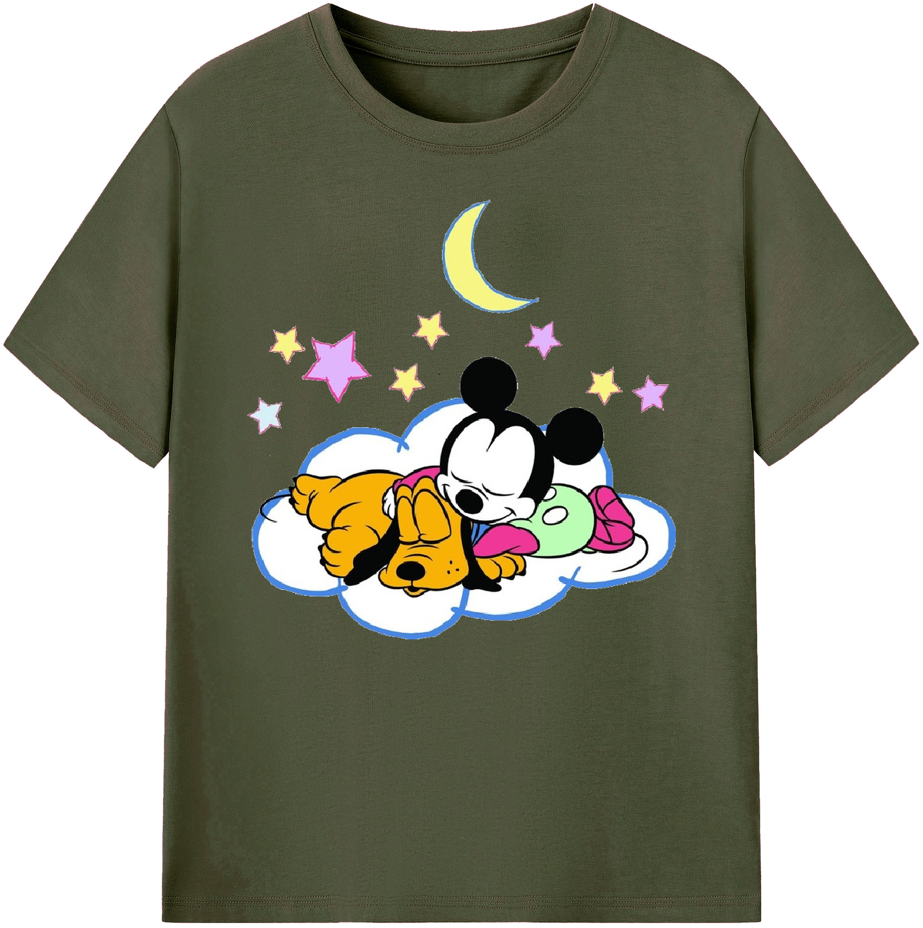 ミッキーマウス Mickey Mouse 綿100％ メンズ半袖Tシャツ｜肌触りやわらか＆通気性